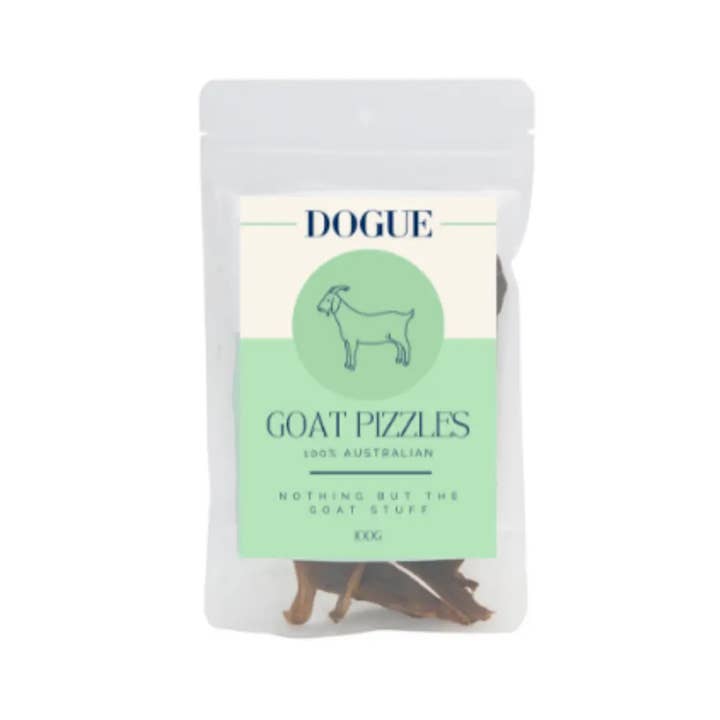 DOGUE Goat Pizzles Dog Treat 100g for wholesale by DOGUE