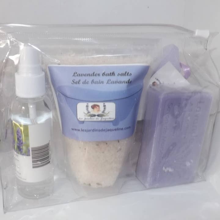 spa lavender gift pack for wholesale by les jardins de jaqueline