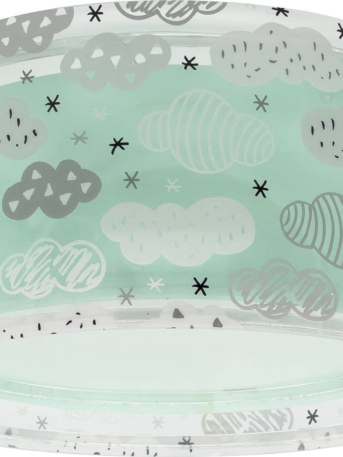 Moln barns taklampa grön för wholesale av Dalber