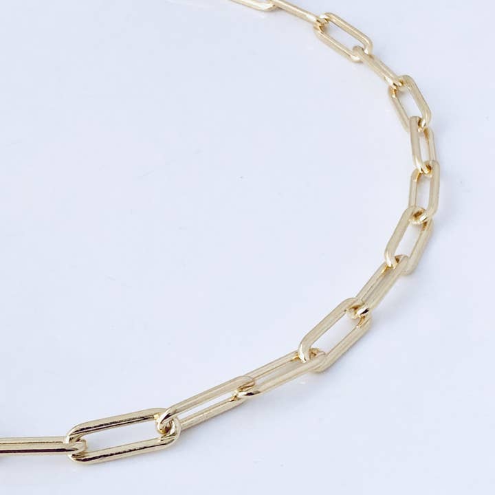 Modern Opus - Wholesale Link & Chain Necklace - Goldfilled Lg Clip chain nk NK20001