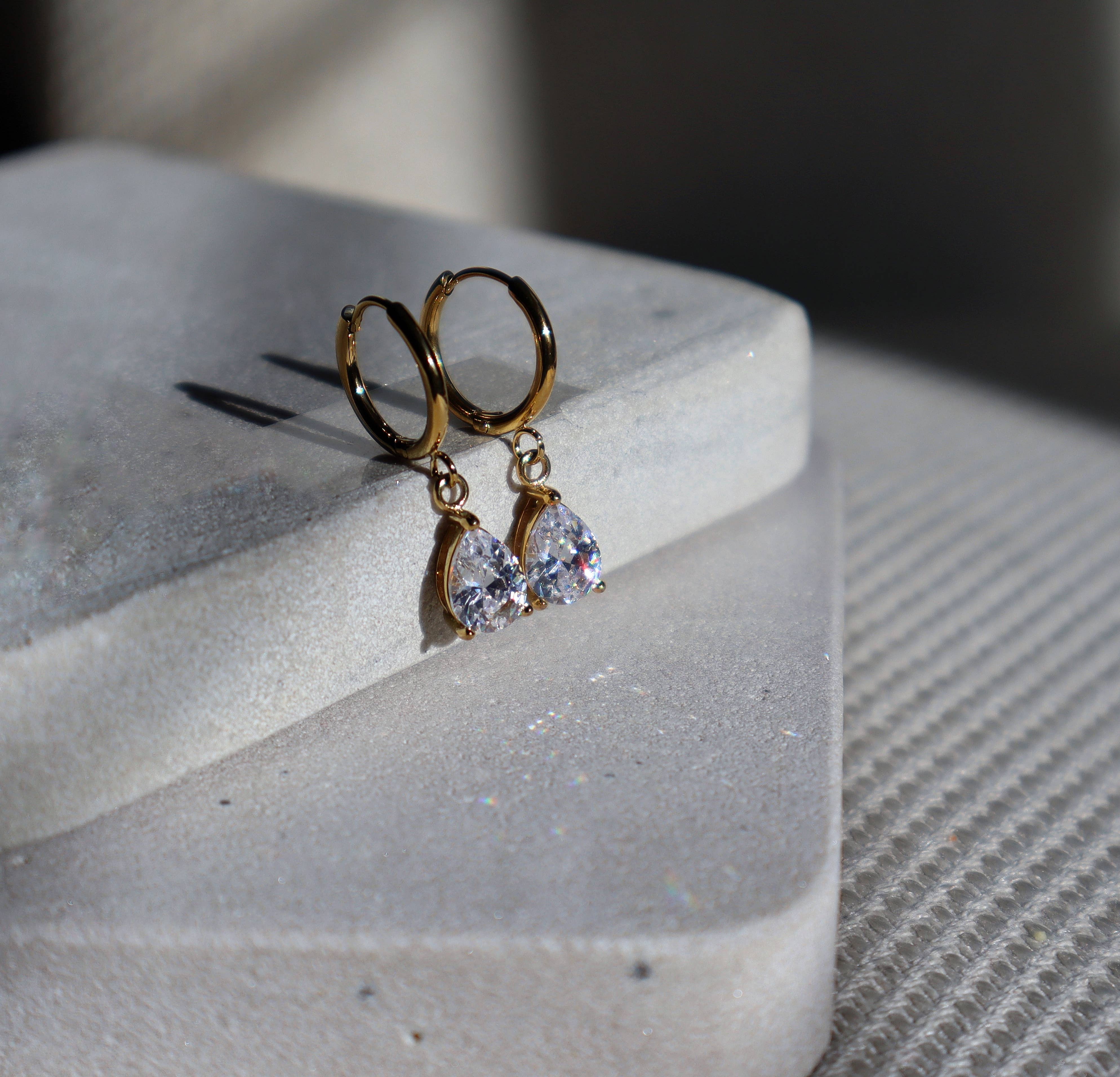 JESSA Jewelry - Wholesale Huggie Earrings - Teardrop Huggies