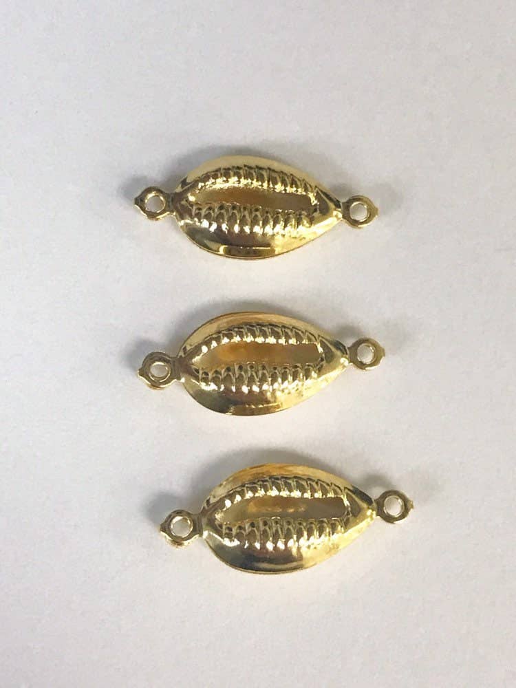 The Bead Bazaar - Wholesale Individual Charm/Pendant - Gold Filled Puka Shell Connector, Shell Charms, Dainty Puka2