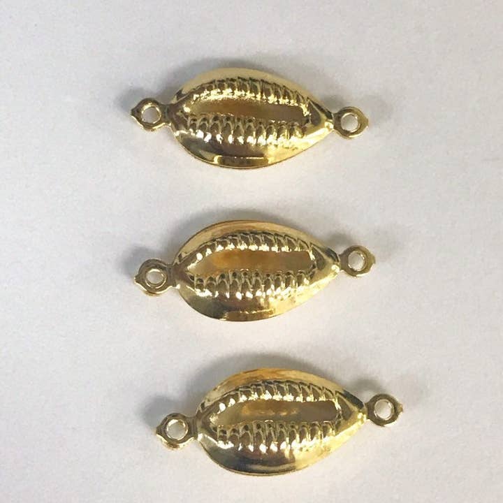 The Bead Bazaar - Wholesale Individual Charm/Pendant - Gold Filled Puka Shell Connector, Shell Charms, Dainty Puka2