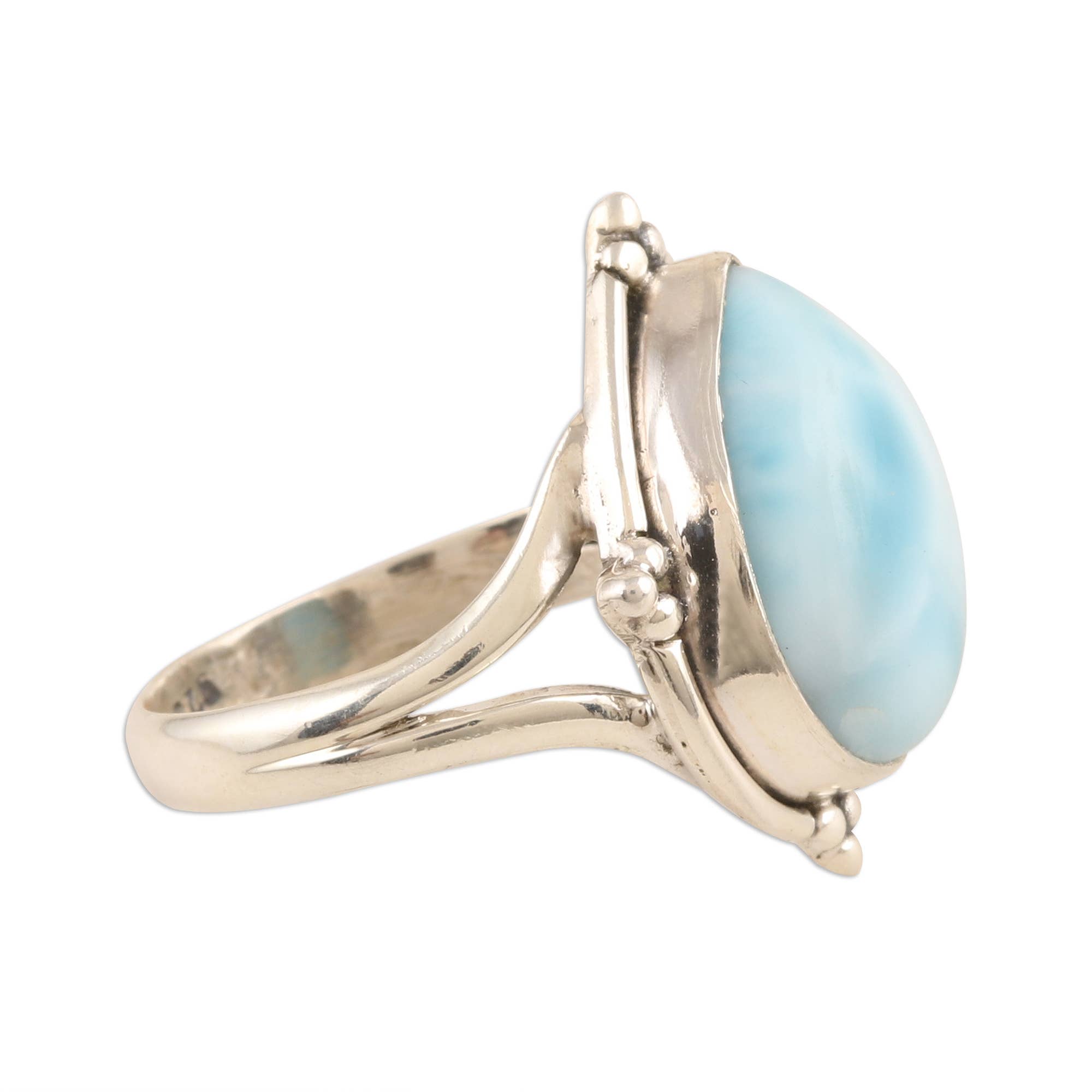 NOVICA - Wholesale Cocktail/Statement Ring - Blue Glory Larimar Cocktail Ring3