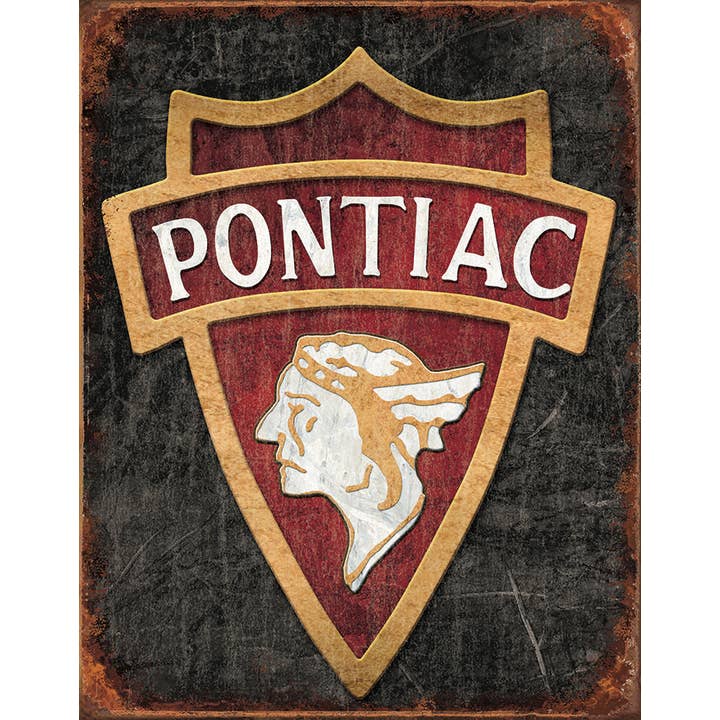 Desperate Enterprises - Wholesale Bord/bordje - Tinnen bord met Pontiac-logo uit 1930
