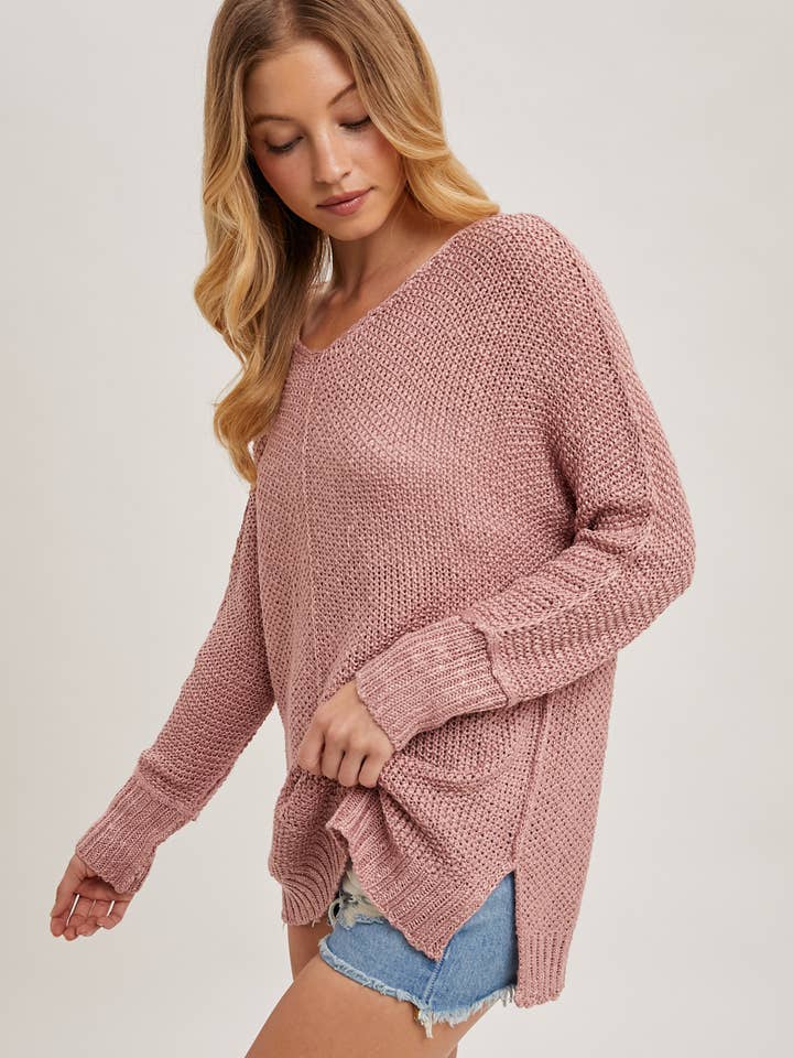 Bluivy - Wholesale Knit Sweater - Women's - REVERSE SEAM LOOSE FIT SWEATER45