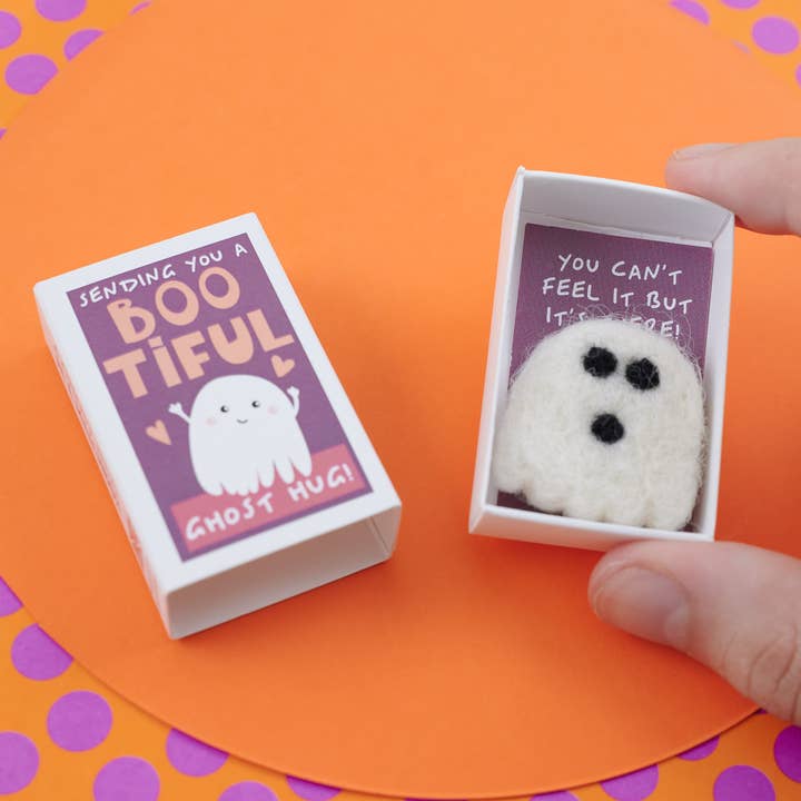 Marvling Bros Ltd - Wholesale Thinking of You Card - Sending You A Ghost Hug In A Matchbox