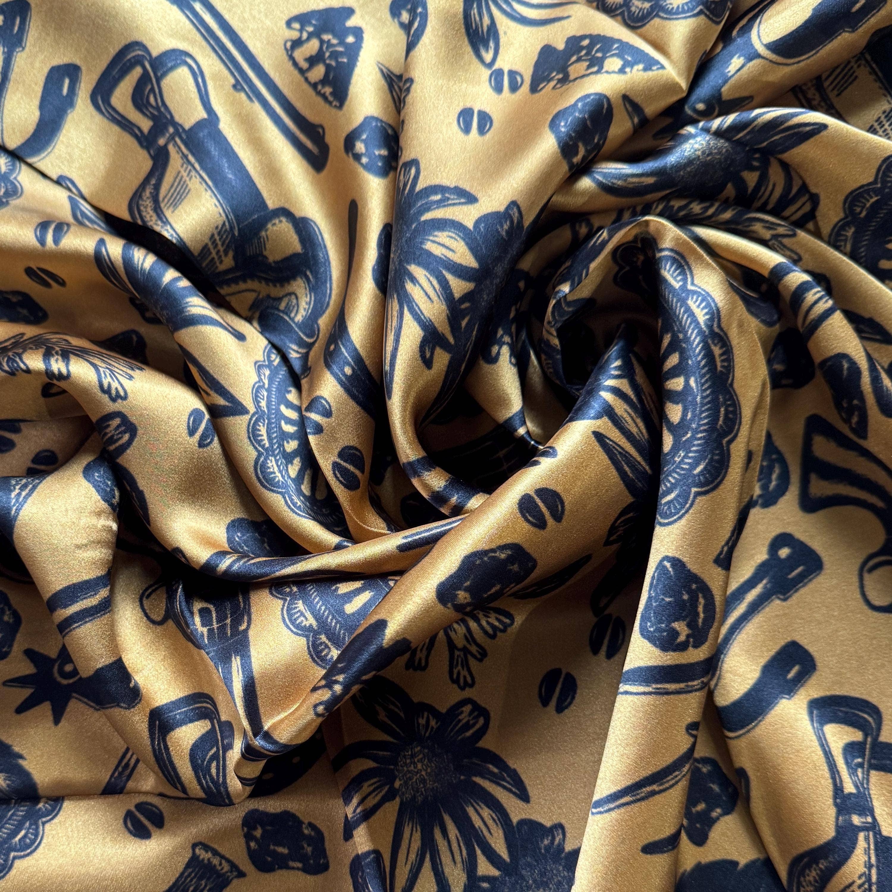 Double B Wild Rags - Wholesale Scarf - Women's - 100% Silk Wild Rag Golden High Country Cowboy Essentials by Double B Wild Rags3