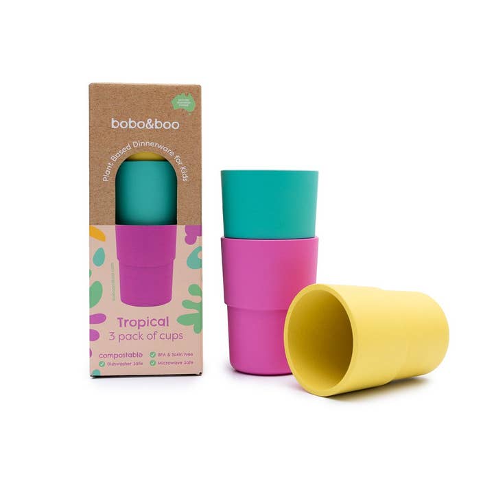 Bobo&Boo Plant-Based 3 Pack of Cups - Tropical (300ml) and other Purchase Wholesale plastic tiki cups. Free Returns & Net 60 Terms on Faire trending on Faire.