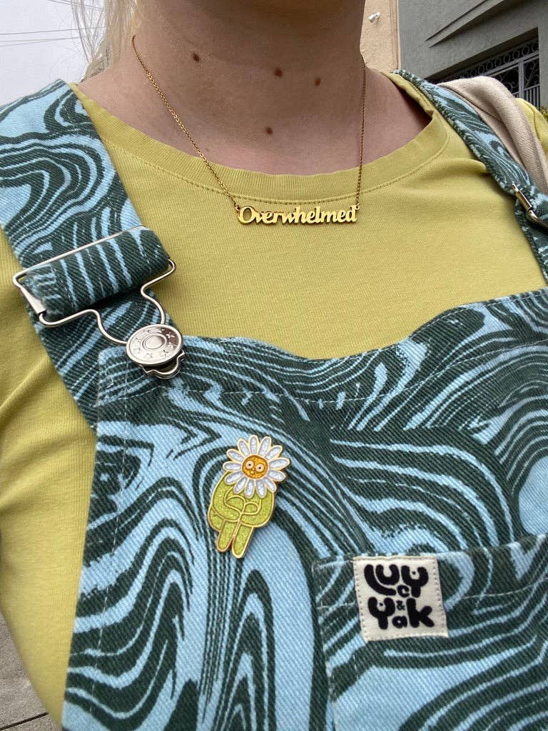 The Peach Fuzz - Wholesale Pendant/Charm Necklace - Overwhelmed Nameplate Necklace7