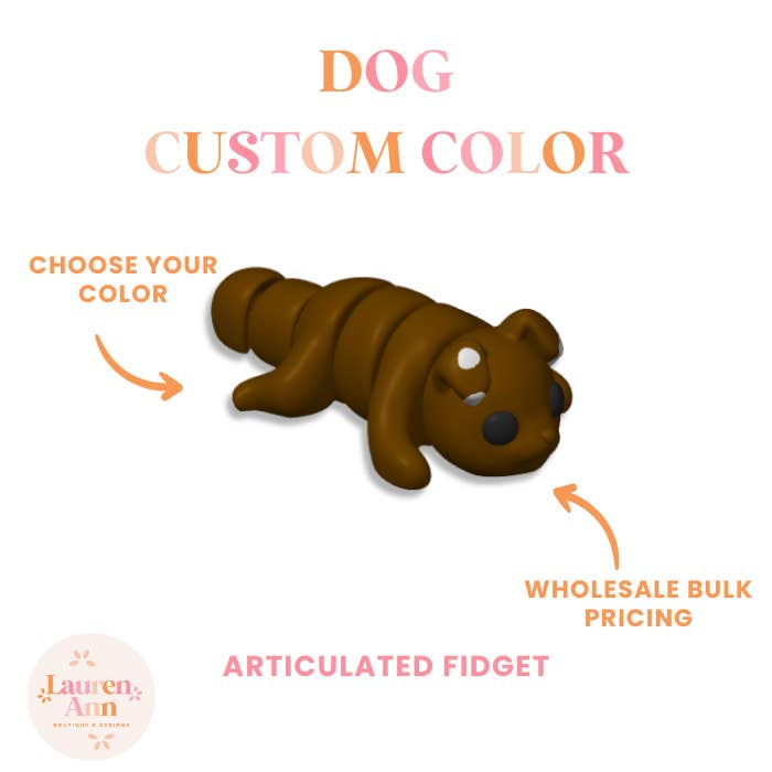 Baby Dog, Sensory Toy, Autism Toy, Fidget - CUSTOM color for wholesale by Lauren Ann Boutique & Designs