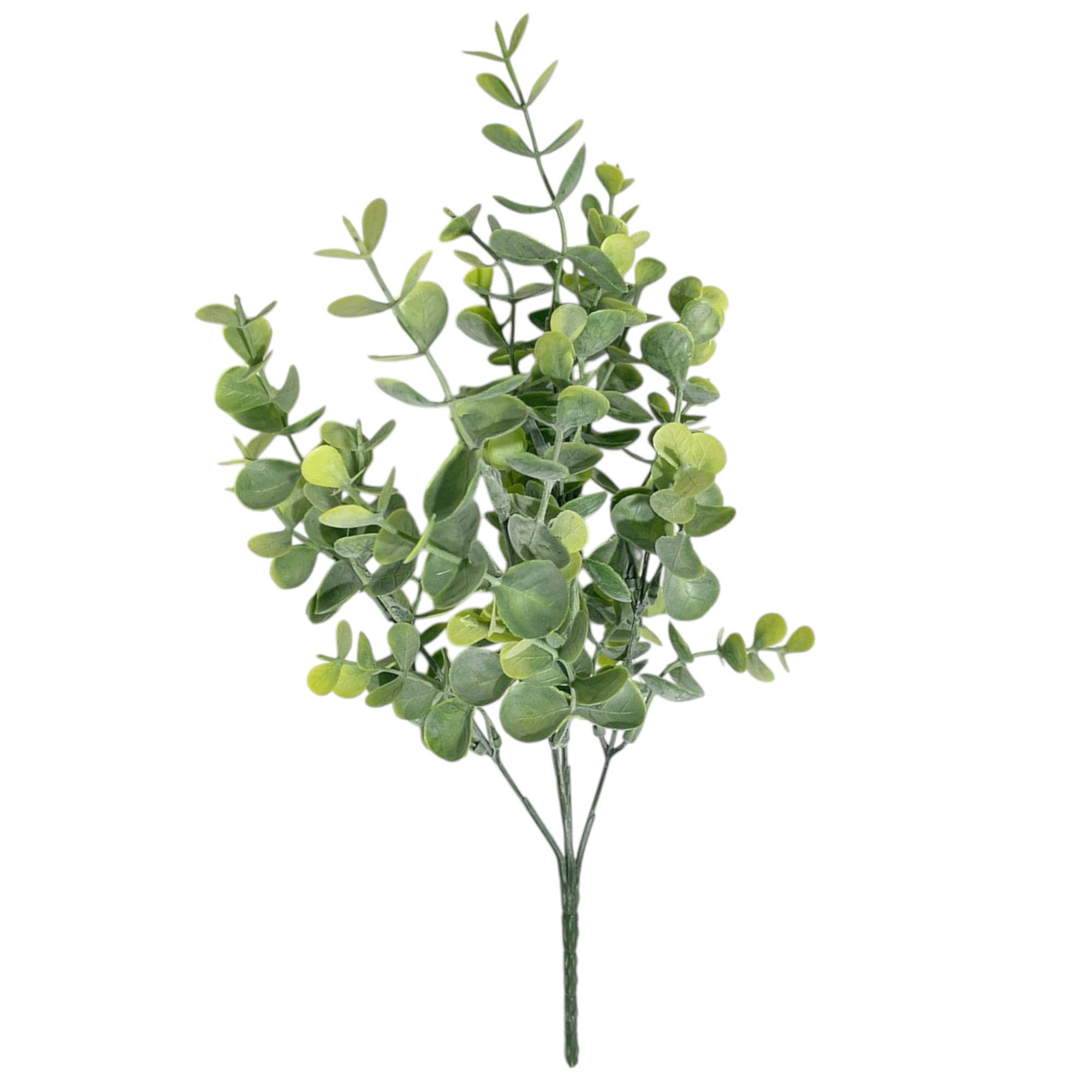 Angel Isabella - Wholesale Artificial Flowers - 13"Artificial Short stem plastic eucalyptus bush-5 picks2