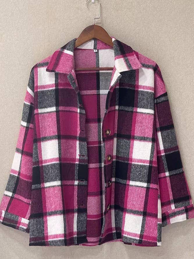 UNISHE - Vente Veste-chemise – femme - XC1238 Veste en flanelle à carreaux Femme14