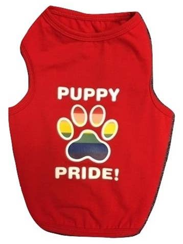 Puppy Pride Tank Red for wholesale by Canine Brands