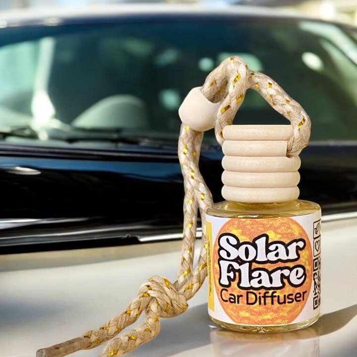 Raven’s Hearth - Wholesale Car Freshener - Unisex - Solar Flare Car Diffuser | Neroli, Ginger & Lime Scented