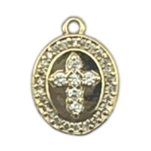 Medallón Cruz Vintage para venta al por mayor de Parker J Jewelry & Charm Bar