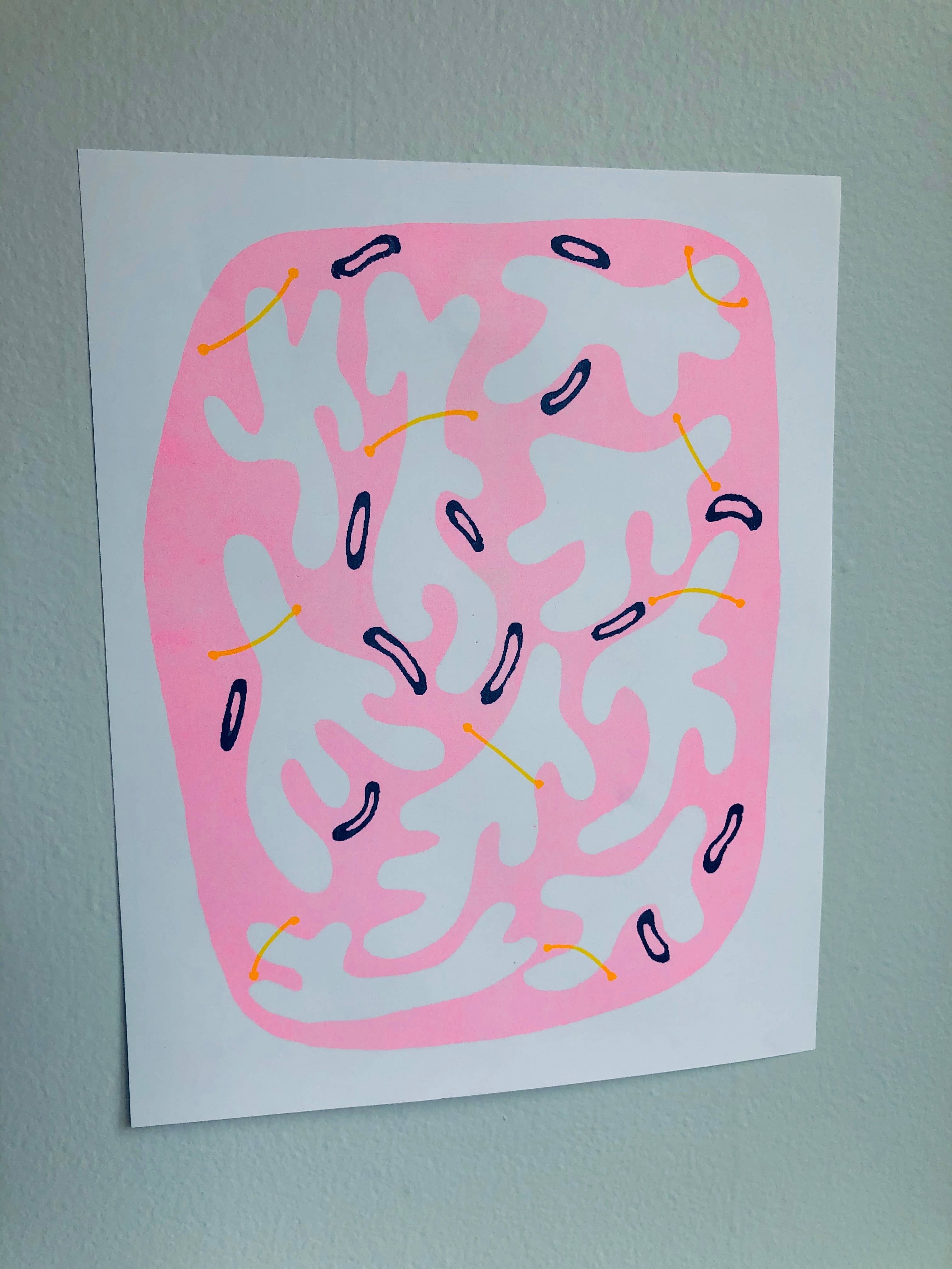 Potato Bread Press - Wholesale Art Print - Cloud Risograph Print7