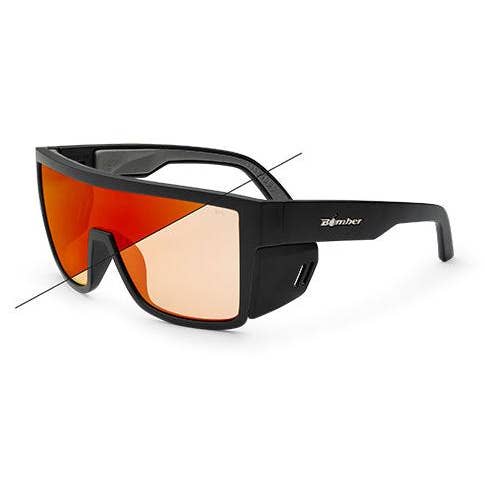 Buzz Bomb Safety - Photochromic Fire Red Orange Mirror for wholesale by Under The Sun Originals / Bomber Eyewear