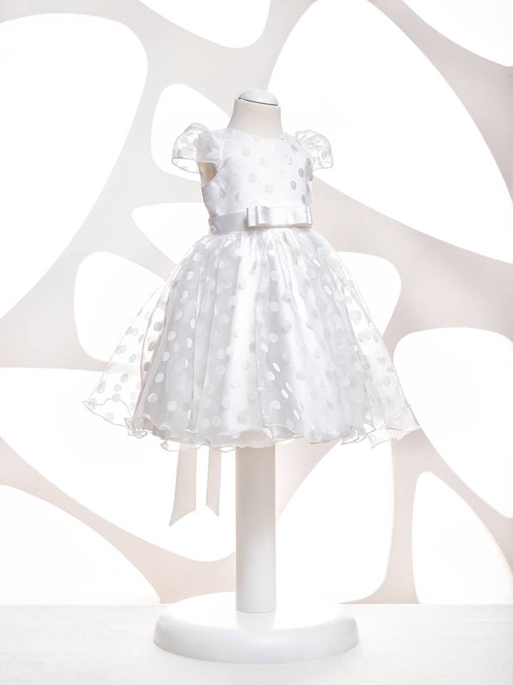 Bajabella - Vente Robe – enfant - Robe de demoiselle d'honneur à pois pour première communion1
