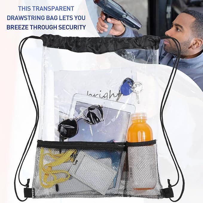Crover - Wholesale Drawstring Bag - Unisex - Clear Drawstring Backpack Bag 5