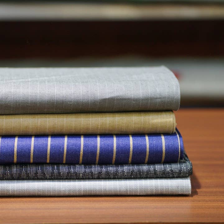 Organo Linen - Wholesale Fabric - Striped Linen fabric by the meter or yard