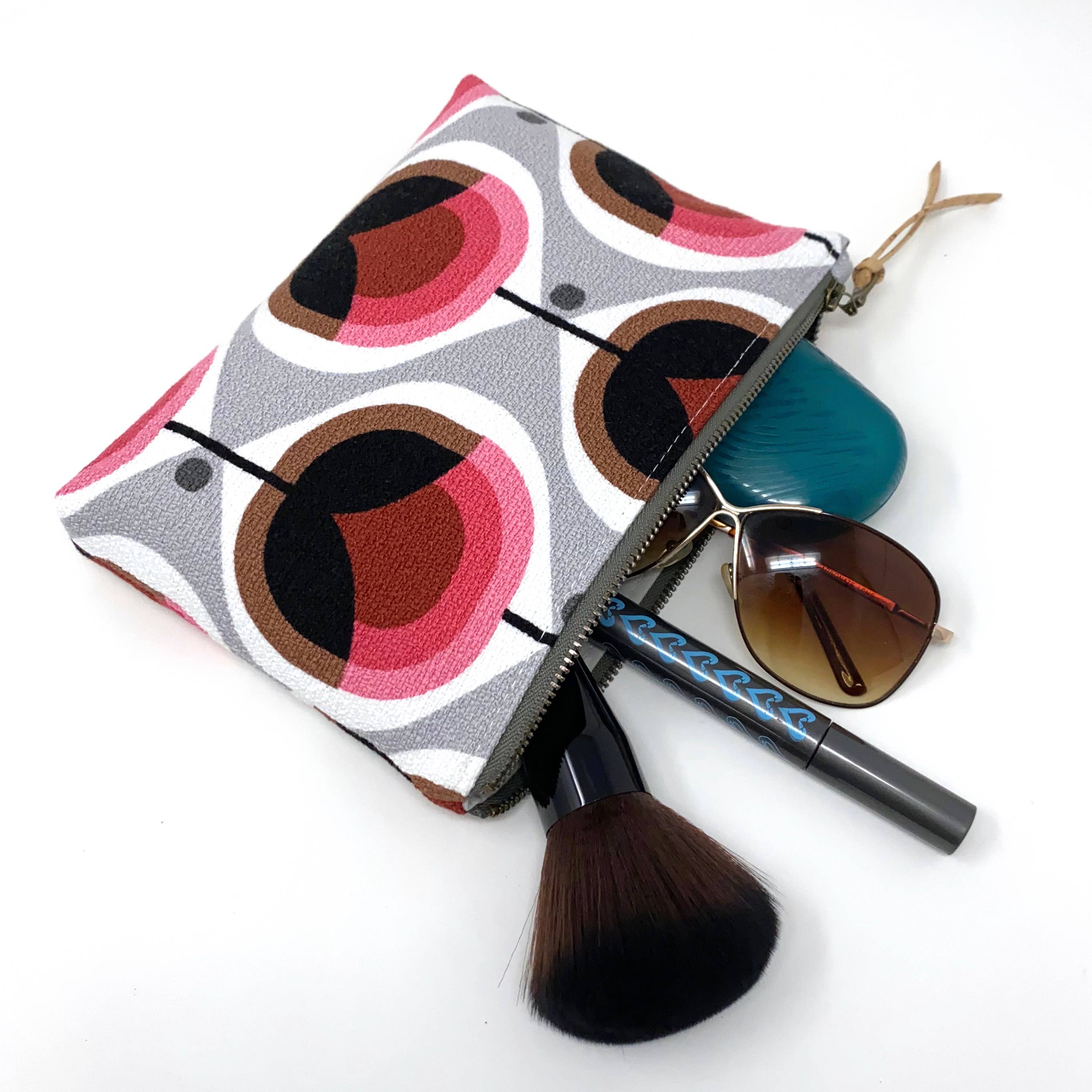 mmb by hand - Vente Pochette – femme - Pochette zippée fine bio Geo Floral Pink6