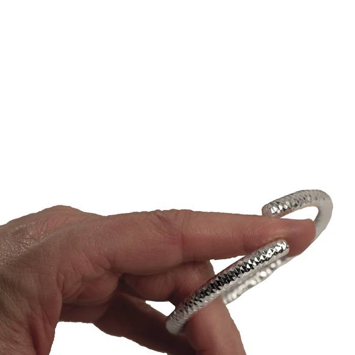 Cavas gioielli - Wholesale Bangle Bracelet - Oval-shaped flexible silver bracelet1