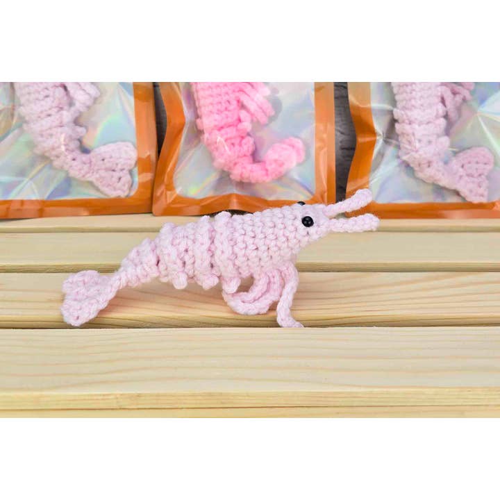 TOMOPOD LLC - Wholesale Car Decorative Charm - Women's - Crochet Cute Shrimp, Handmade Stuffed Prawn,Amigurumi Shrimp7