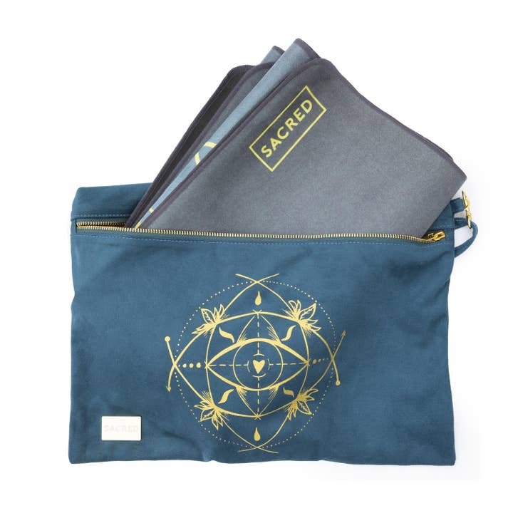 TRAVEL YOGA MAT - AQUA for wholesale by Sacred Yoga