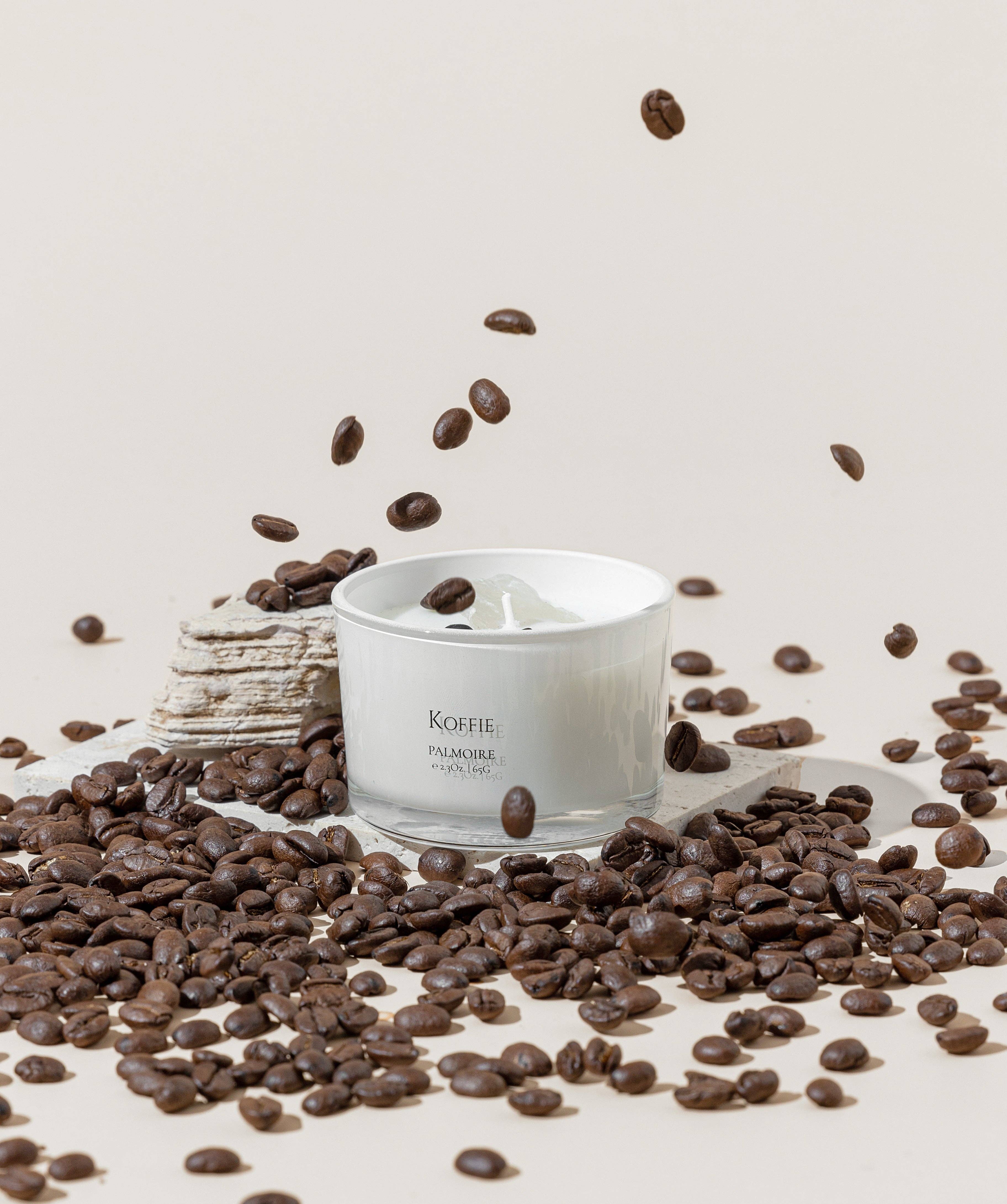 Palmoire Home Fragrance – Großhandel Kerze im Glas / gefüllte Kerze – Koffie Sojawachskerze mit Kaffee-, Karamell- und Vanilleduft1