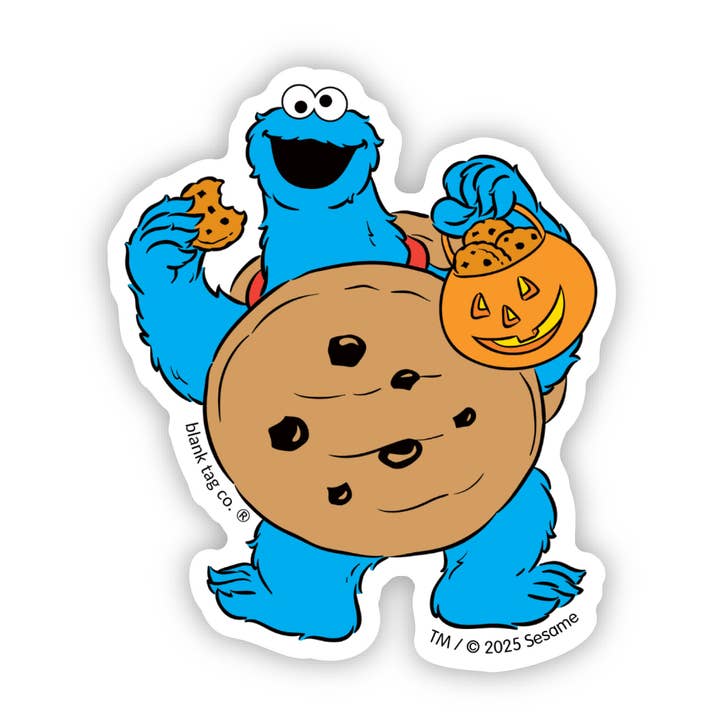 Sesame Street® Waterproof Sticker - Cookie for wholesale by Blank Tag Co. - Waterproof Stickers