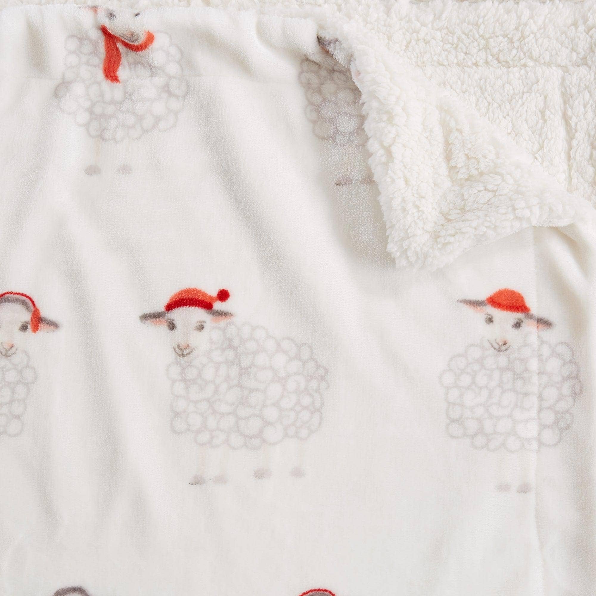 BH Collective - Wholesale Throw Blanket - Throw Blanket - Holiday Printed Sherpa - Esmay Collection1