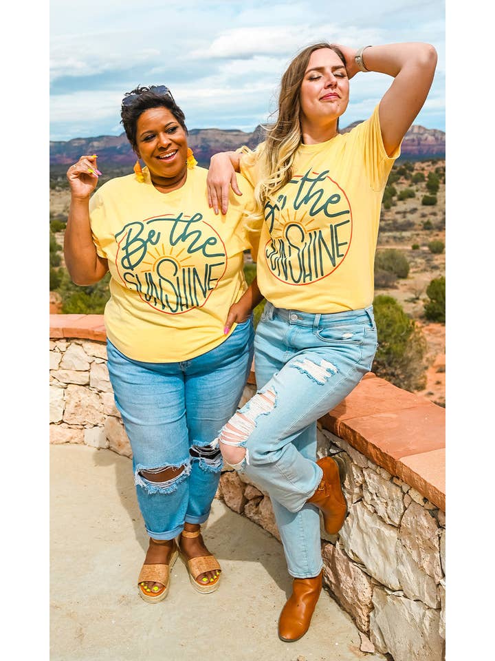 Sugar Stitch - Wholesale Screen Printed T-Shirt - Women's - Sunny Be the Sunshine Graphic T-Shirt1