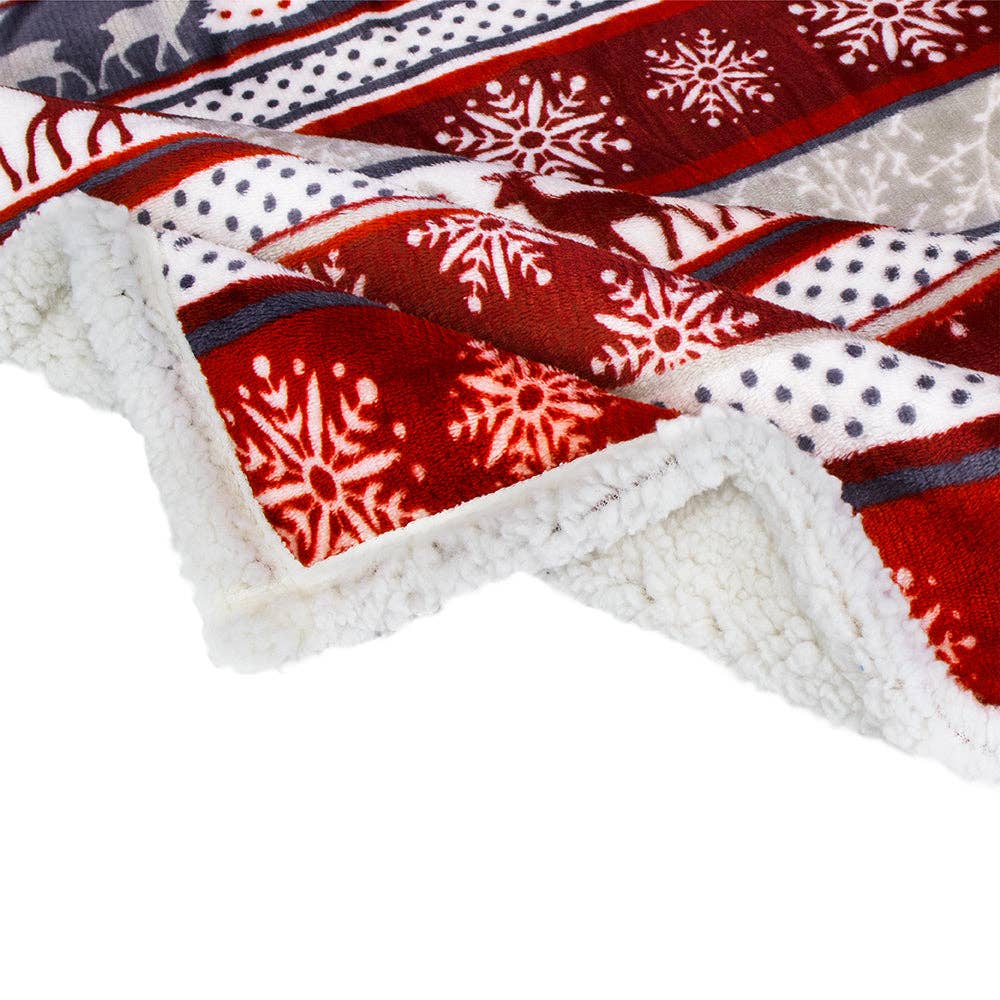 Pavilia - Vente Plaids - Plaid sherpa de Noël réversible37