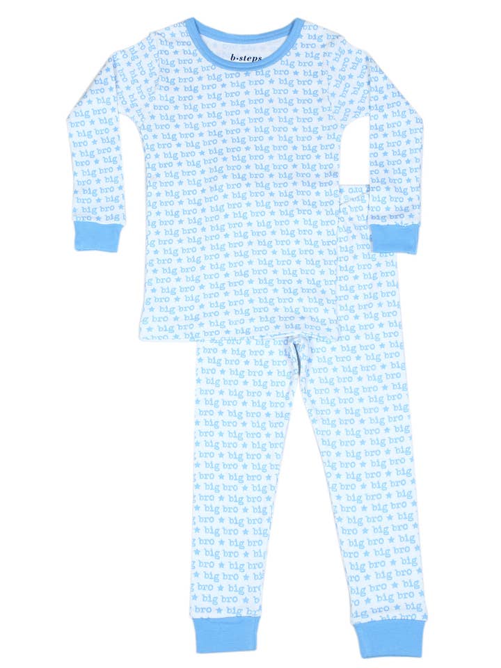 P1415-BLUE Big Bro Pajamas - Sibling Collection for wholesale by 🤍Baby Steps and Mish Kids