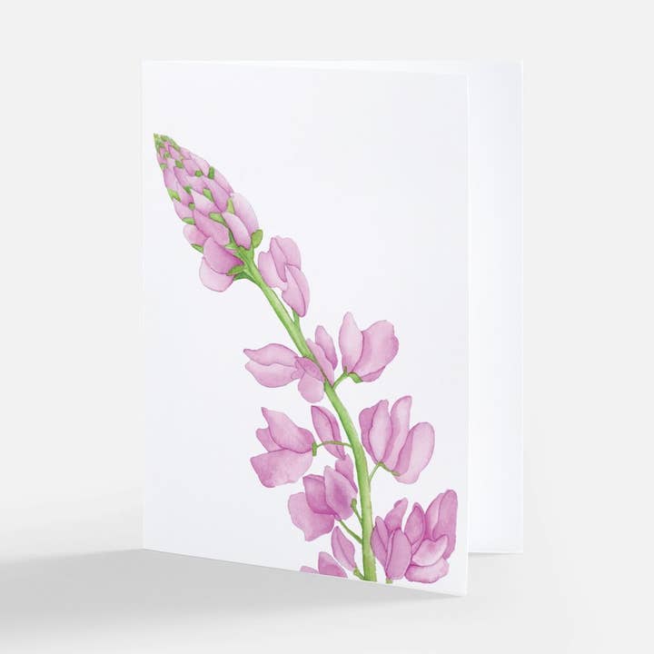 Lupine Greeting Card for wholesale by Natella Libin