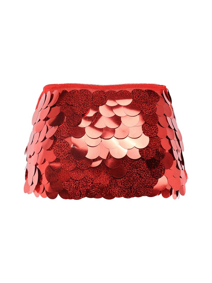 K Too - Vendita all'ingrosso Gonna - Donna - Minigonna oversize con paillettes2