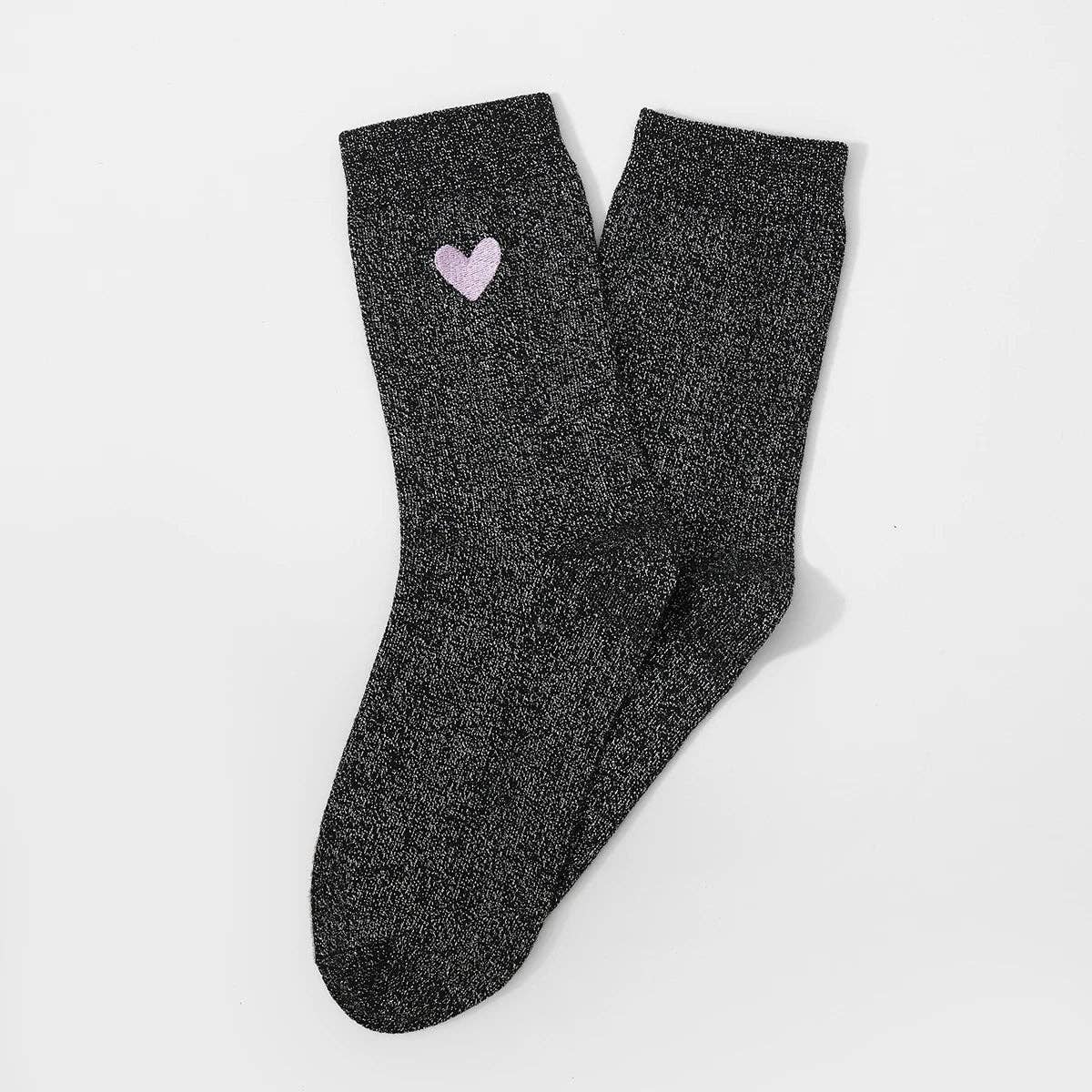 Tites Chaussettes - Venta al por mayor Calcetines - Mujer - Calcetines Altos Lurex Corazón Mujer I 35-413