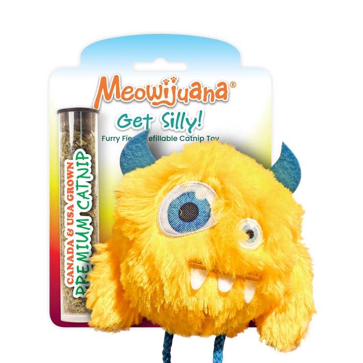Meowijuana® Get Silly Furry Fiend Refillable Cat Toy for wholesale by SmarterPaw | Meowijuana & Doggijuana