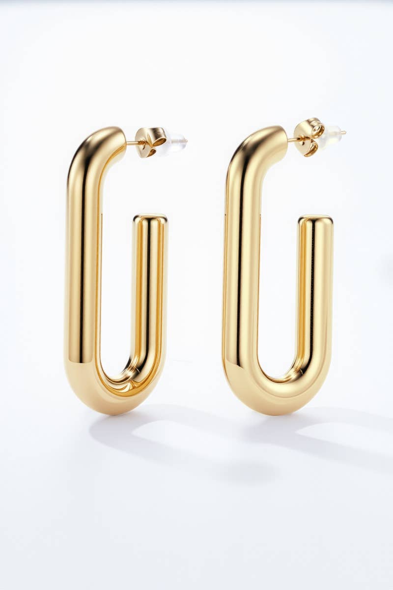 Gold Stainless steel earrings 124RX117 for wholesale on Faire2