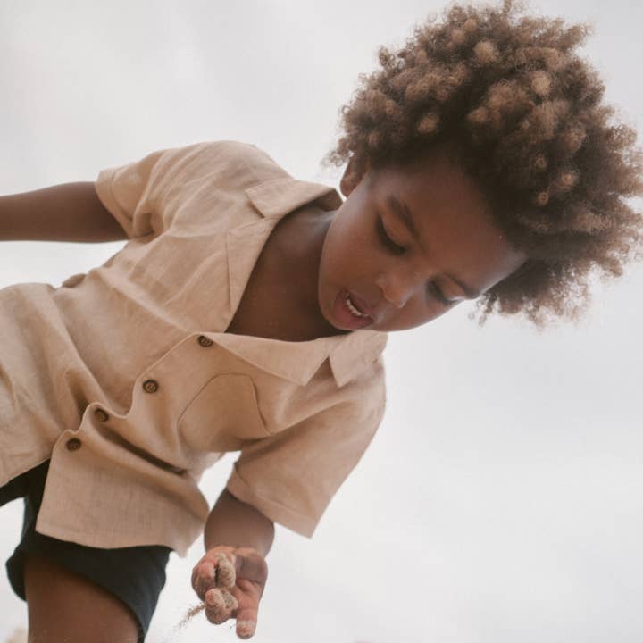 Camisa de Lino Abedul en Arena para venta al por mayor de Treehouse