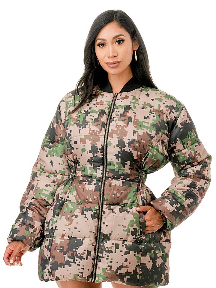 Piumino Plus a maniche lunghe con elastico in vita e zip frontale per la vendita all'ingrosso da parte di Namatt Design