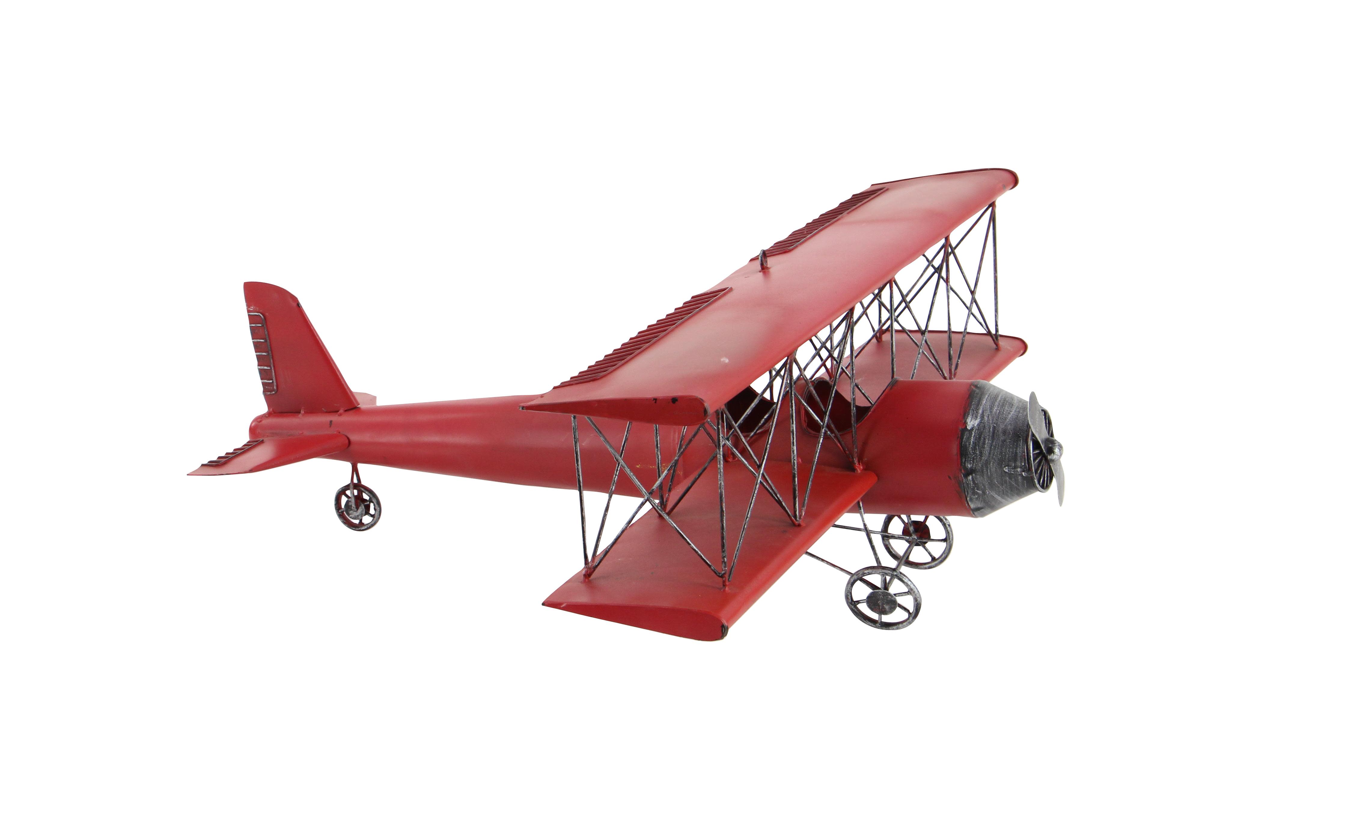 Import Corner – Escultura por atacado – A-69857: AVIÃO DE METAL 28"L, 11"A3