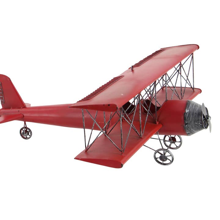 Import Corner – Escultura por atacado – A-69857: AVIÃO DE METAL 28"L, 11"A3