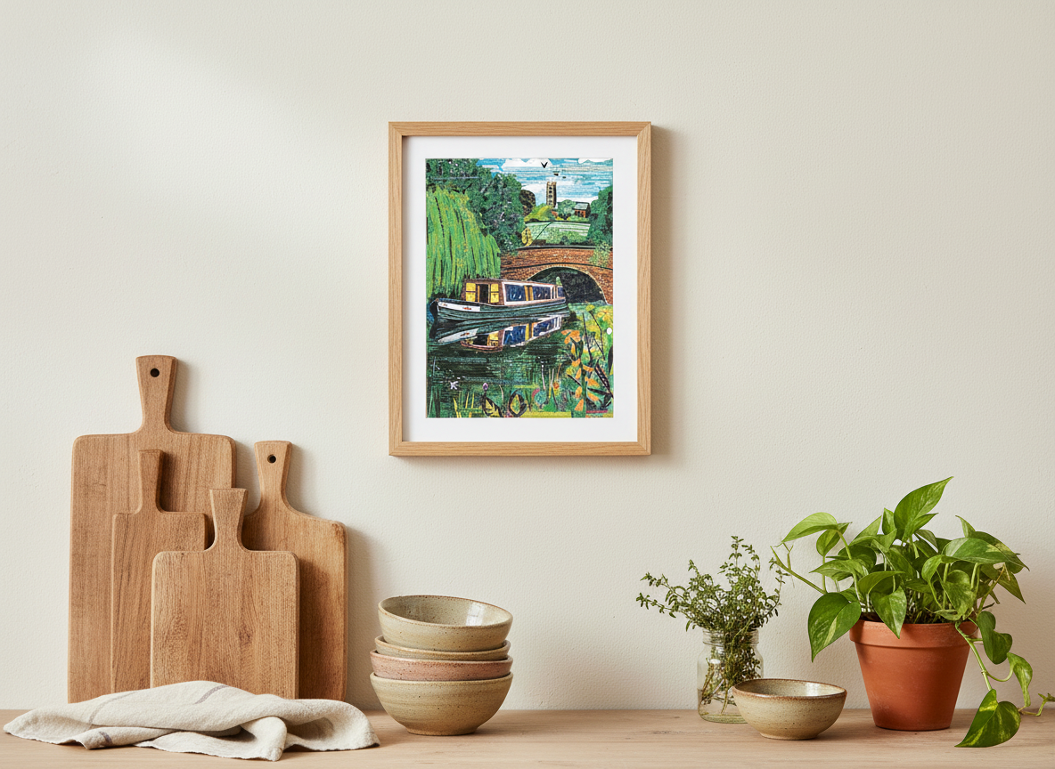 Jamie Poole – wholesale Art print – Canal Life A3 Print on Silk Stock6