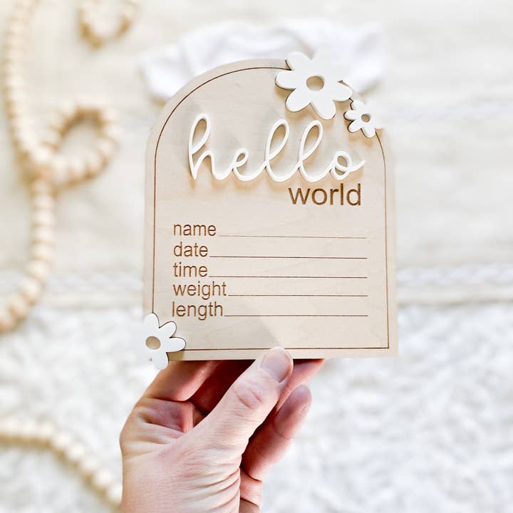 Claire and Bella - Wholesale Milestone Art/Keepsake - Kids & Baby - Wooden Monthly Milestone Set - Daisy9