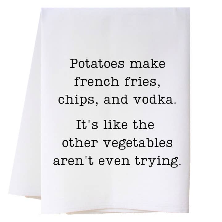 Potatoes Kitchen Towel for wholesale by Cora & Pate