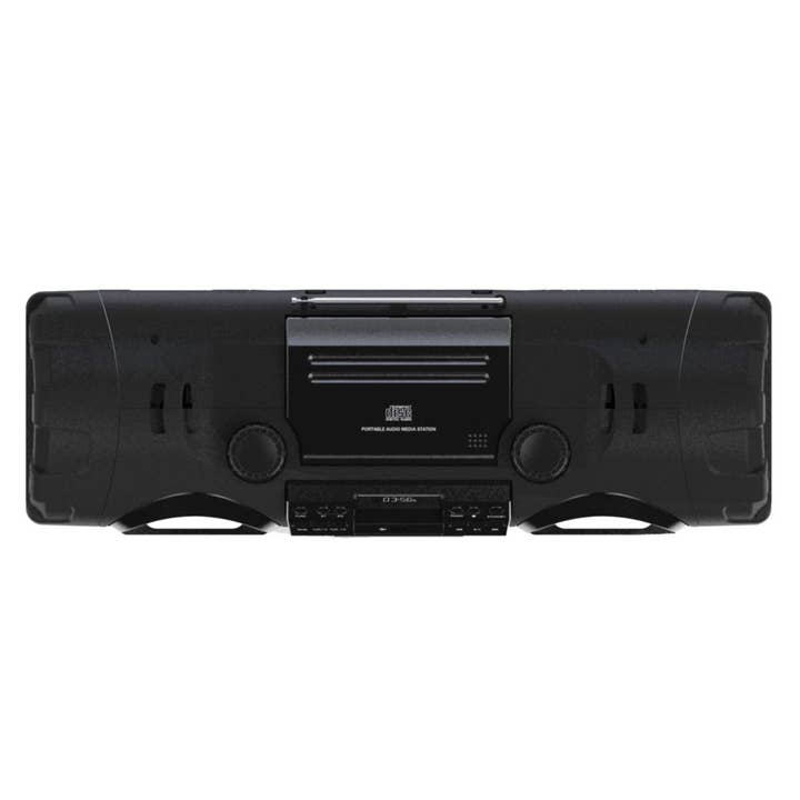 JupiterGear Home - Wholesale Speakers - Emerson Dual Subwoofer Bluetooth Boombox1