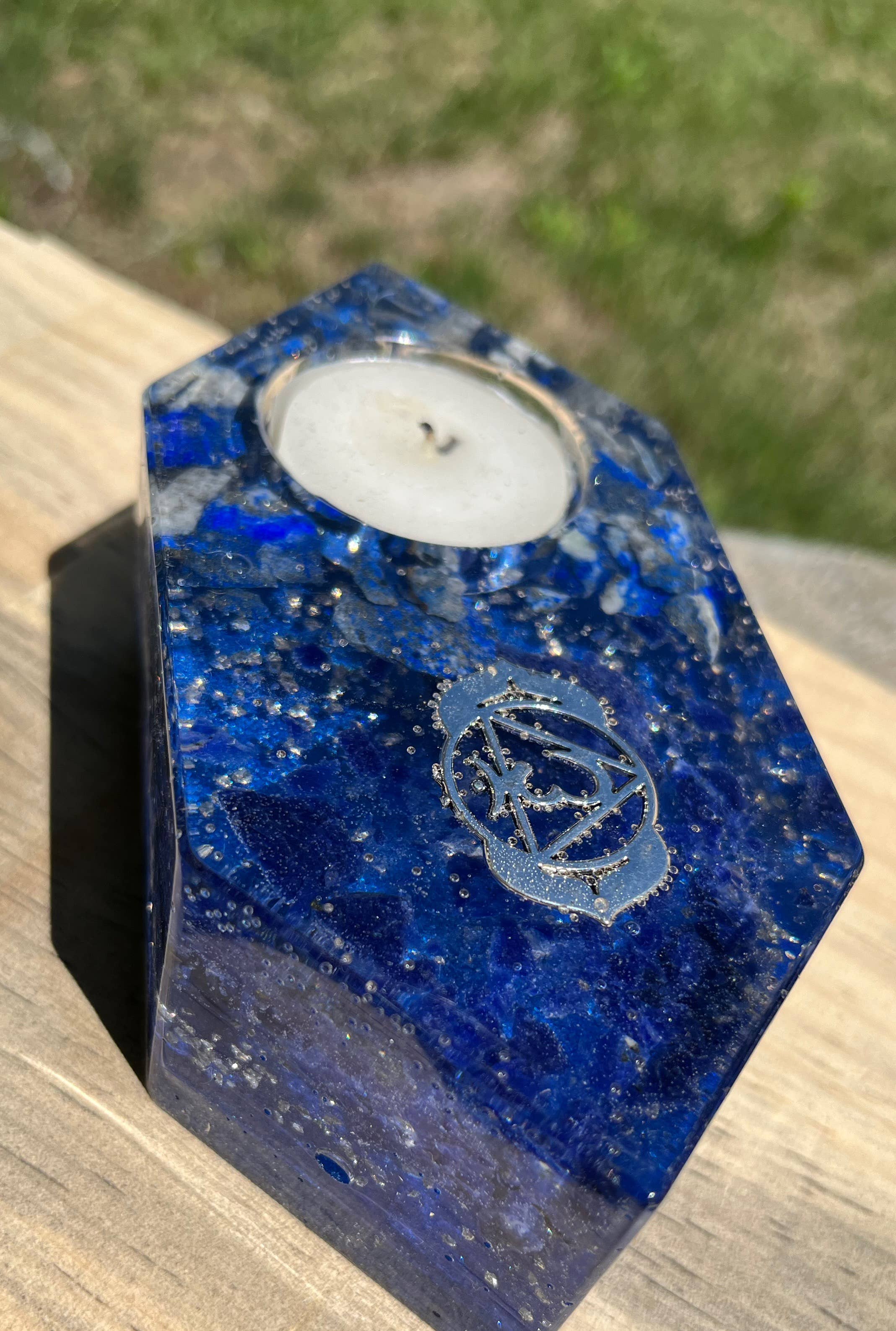 Orgonics by Driftwood Works Inc - Wholesale Candle Holder - CHAKRA-THIRD EYE Candle Holder4