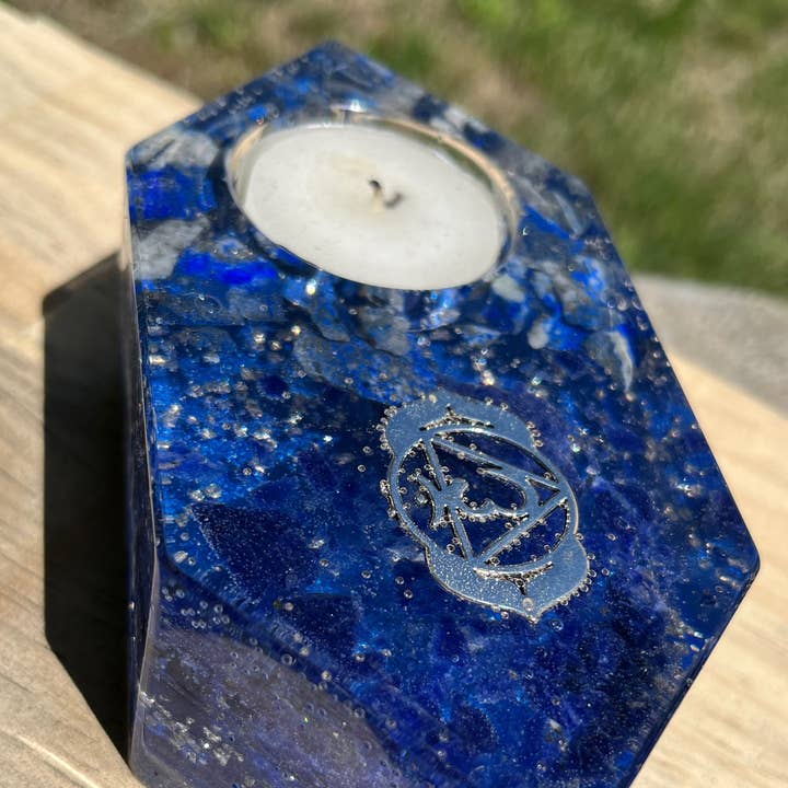 Orgonics by Driftwood Works Inc - Wholesale Candle Holder - CHAKRA-THIRD EYE Candle Holder4